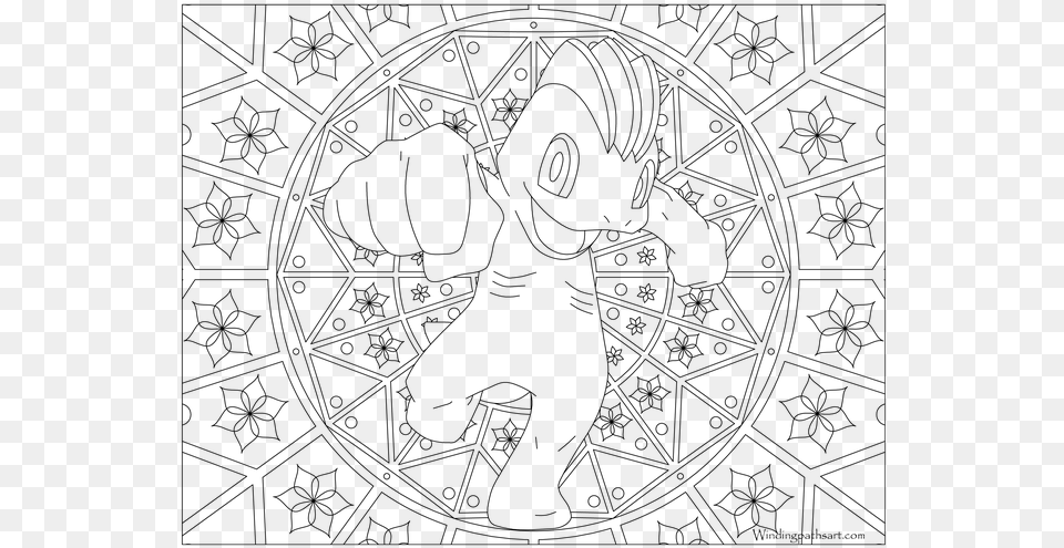 Pokemon Adult Coloring Pages, Gray Free Png Download
