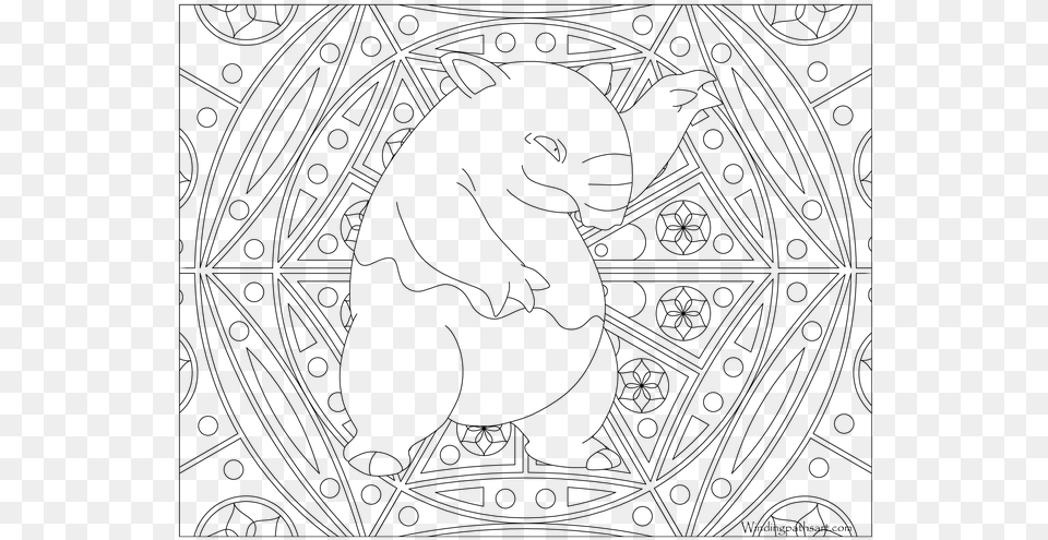 Pokemon Adult Colouring Pages, Gray Free Png