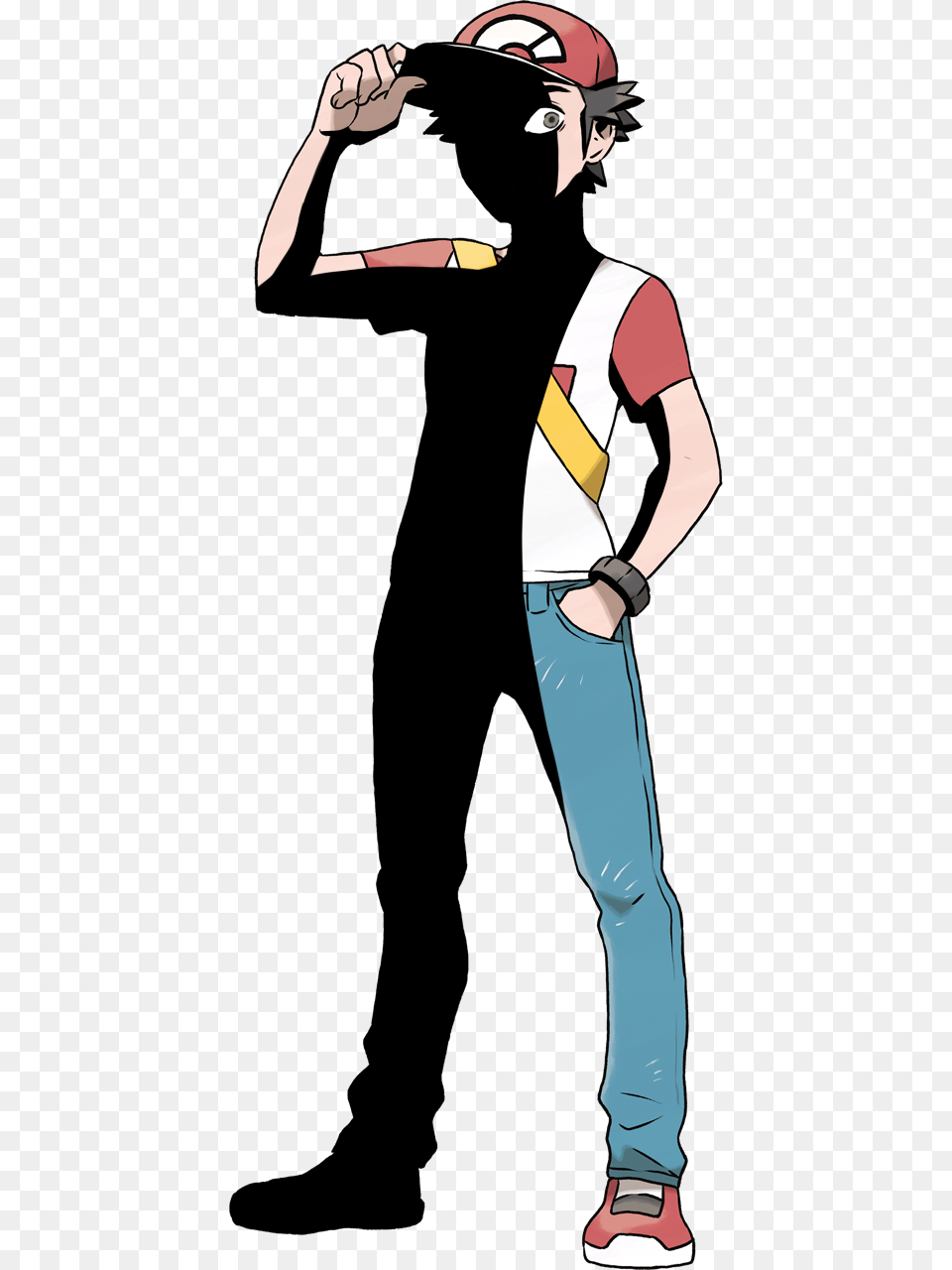 Pokemon All Red Designs, Adult, Publication, Person, Pants Png