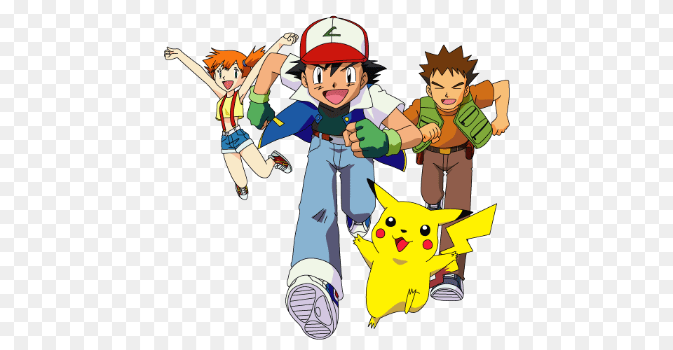 Pokemon Ash Ashketchum Misty Pikachu Freetoedit, Book, Comics, Publication, Baby Free Png