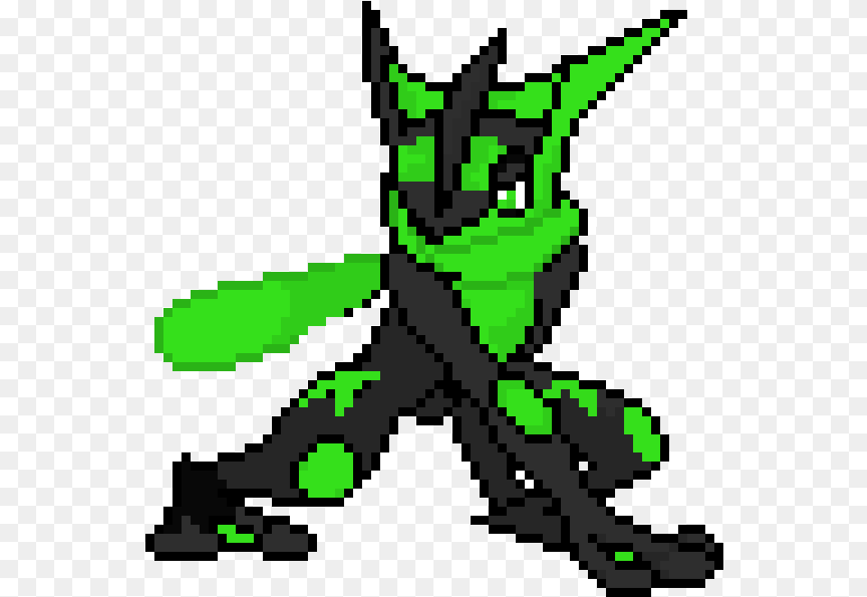 Pokemon Ash Greninja Sprite, Green, Animal, Cat, Mammal Free Transparent Png