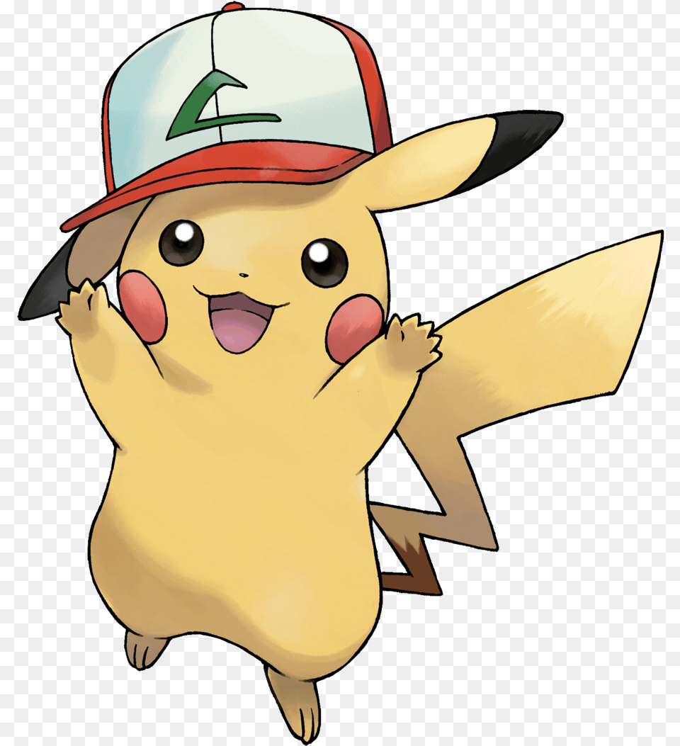 Pokemon Ash Hat Pikachu, Baby, Clothing, Person, Face Free Transparent Png