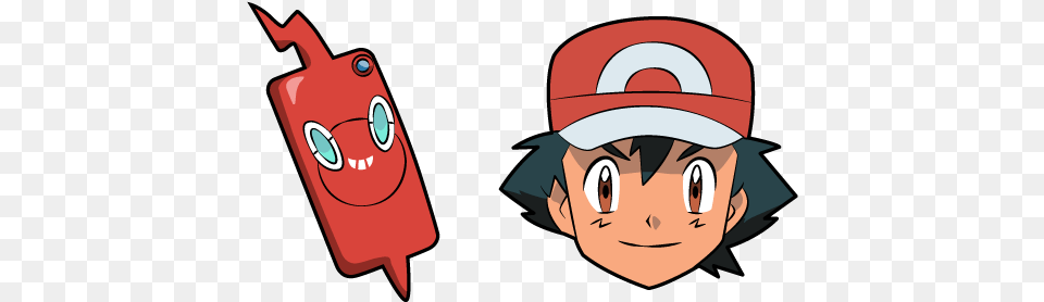 Pokemon Ash Ketchum Rotom Phone Cursor U2013 Custom Transparent Ash Ketchum, Baby, Person, Face, Head Png Image