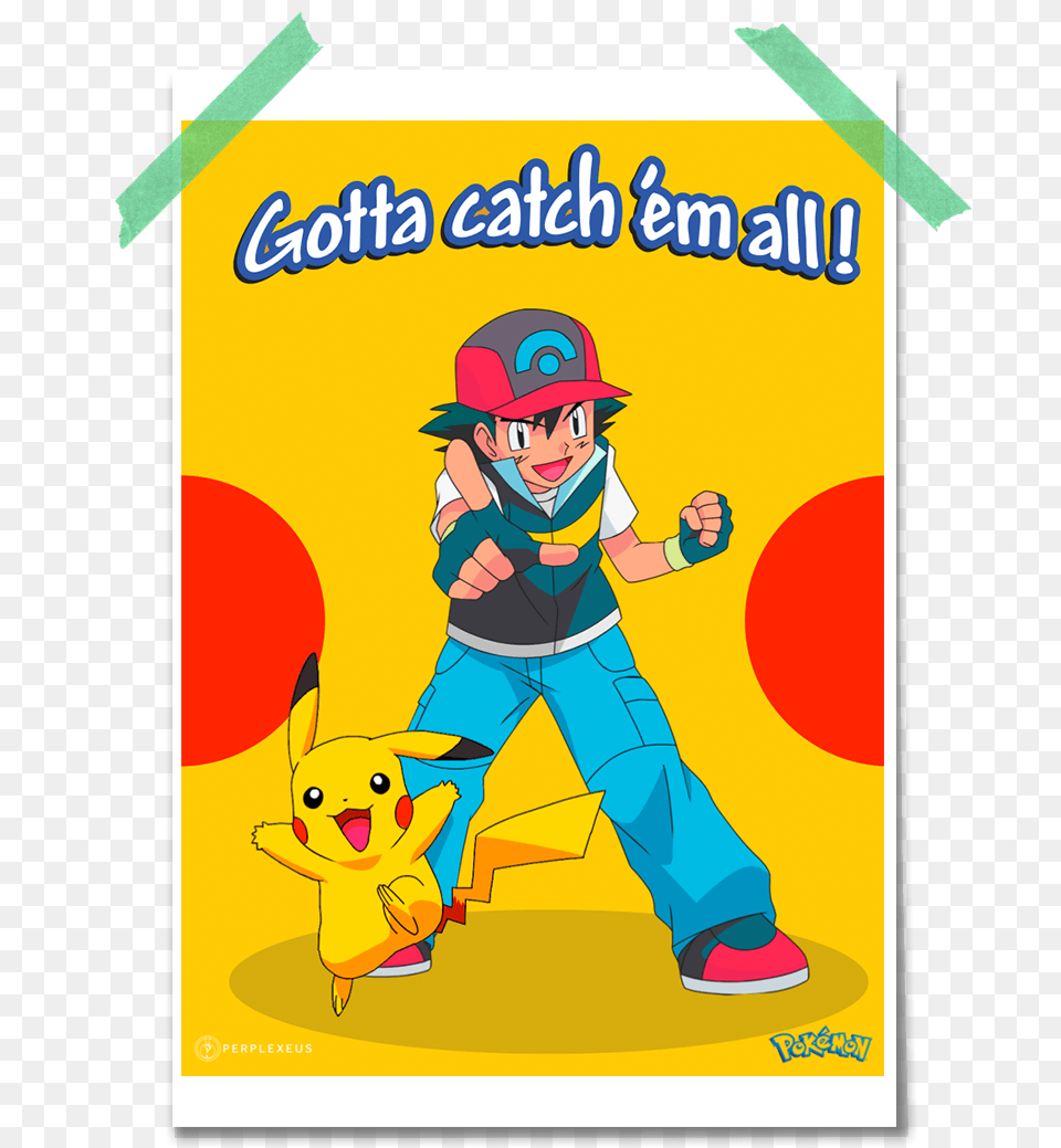 Pokemon Ash U0026 Pikachu Poster Pokemon Ash, Baby, Person, Face, Head Png