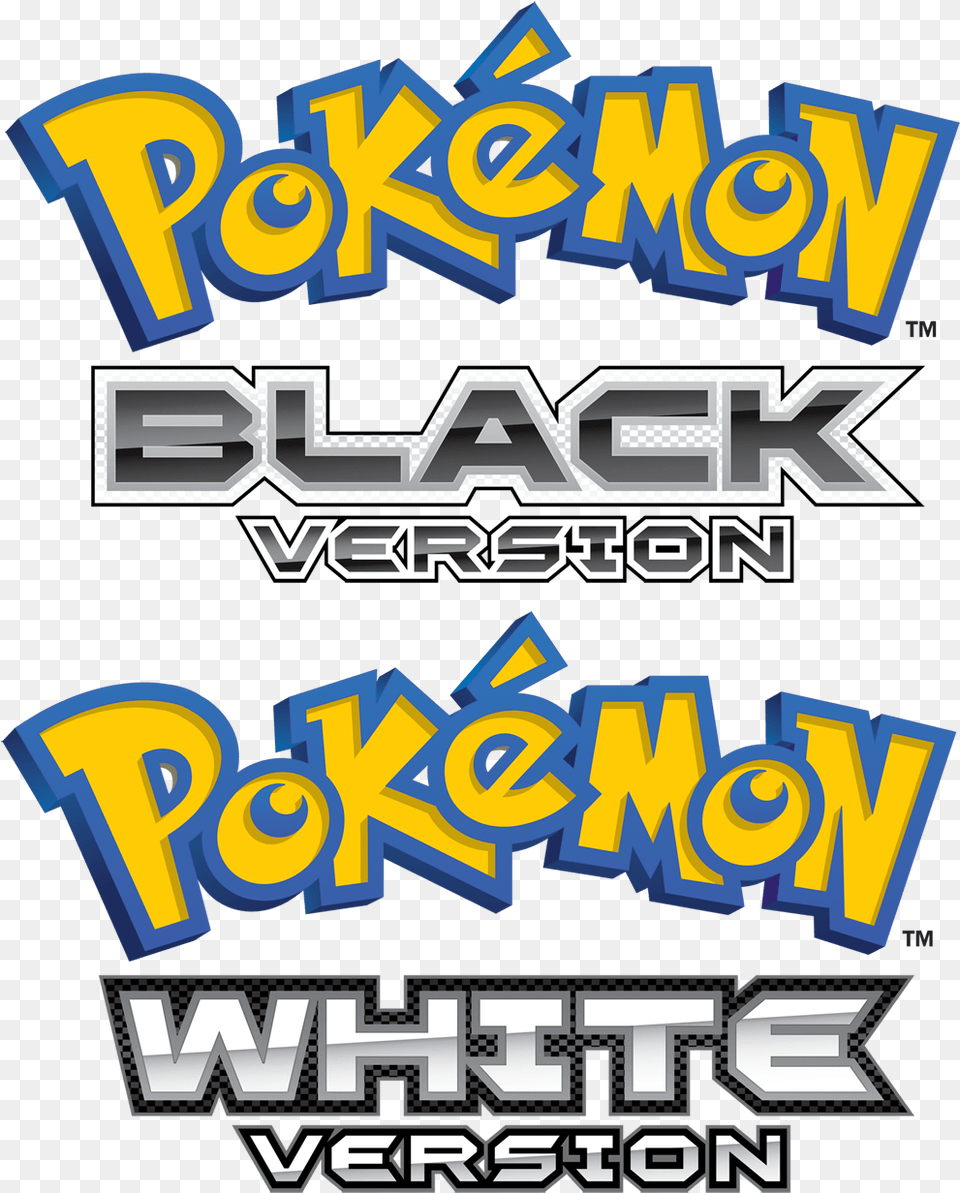 Pokemon Black And White Logo Logodix Pokemon Black White, Advertisement, Poster, Qr Code, Dynamite Png