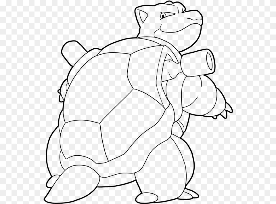 Pokemon Blastoise Black And White, Gray Free Transparent Png