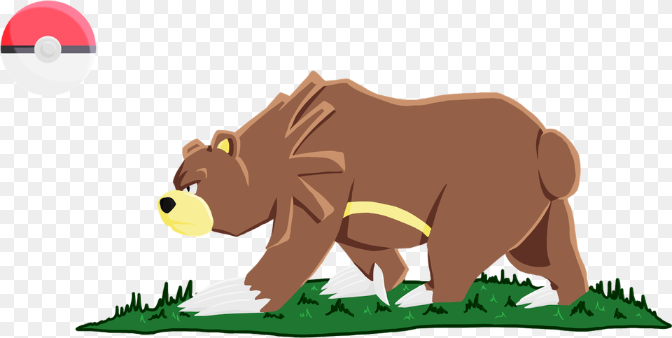 Pokemon California Bear Flag Flag Of California, Animal, Mammal, Pig, Wildlife Free Png