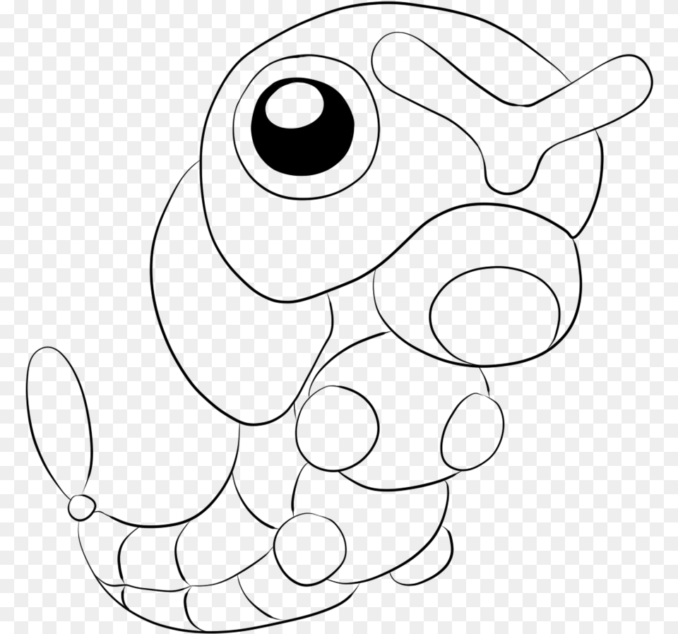 Pokemon Caterpie Coloring Pages Caterpie Pokemon Colouring Pages, Lighting, Silhouette Png Image