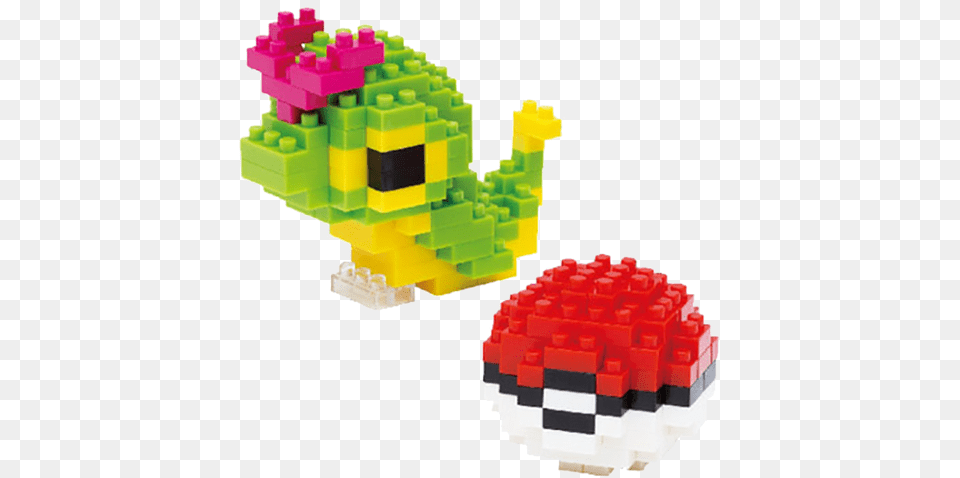 Pokemon Caterpie U0026 Pokeball Nanoblocks Figure Pok Ball, Toy, Lego Set Free Png Download