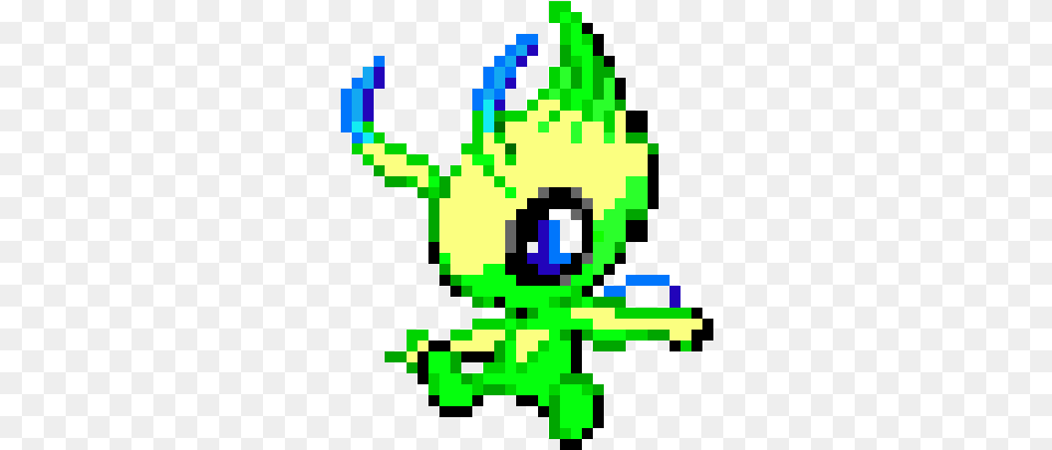 Pokemon Celebi Pixel Art, Green, Graphics, Blackboard Png Image