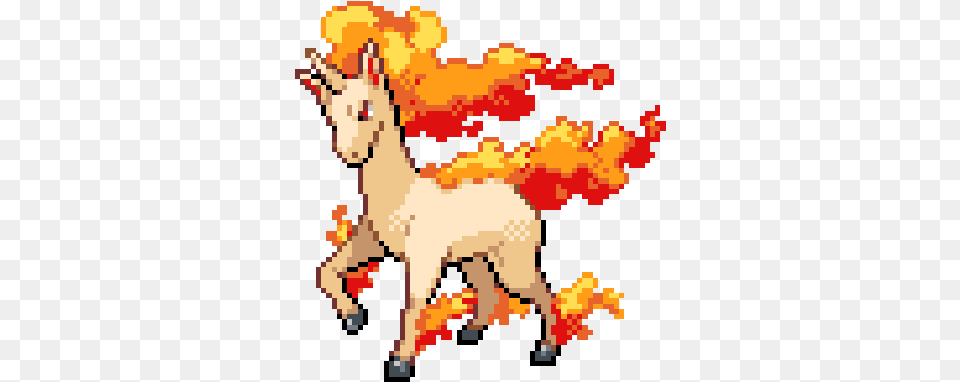 Pokemon Charging Up Sticker For Ios Android Giphy Pokemon Pixel Art Rapidash, Animal, Mammal, Person Free Png Download