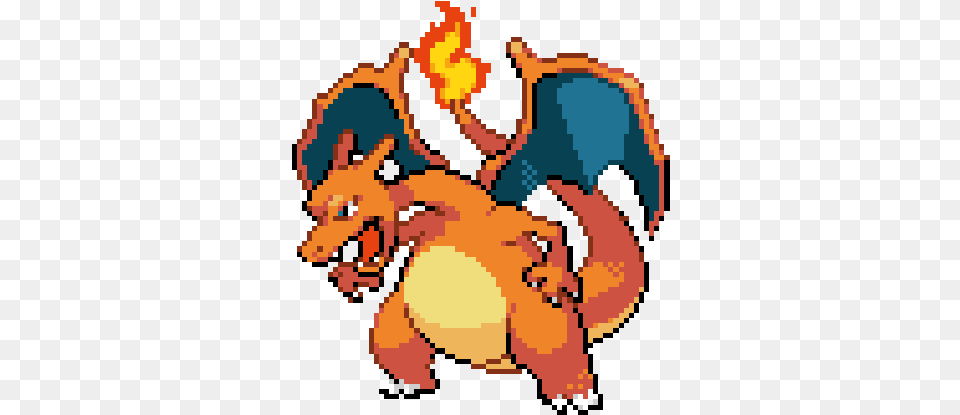 Pokemon Charizard Pixel Art Images Pikachu Transparent Pokemon Charizard Sprite Gif, Person Png Image