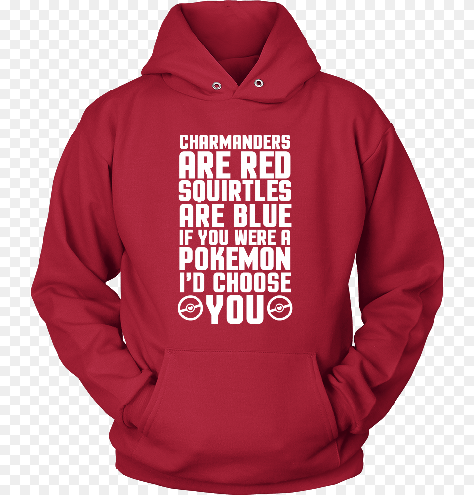 Pokemon Charmanders Are Red Squirtles Are Blue And Zeta Phi Beta Finer Hoodie, Clothing, Hood, Knitwear, Sweater Free Png Download