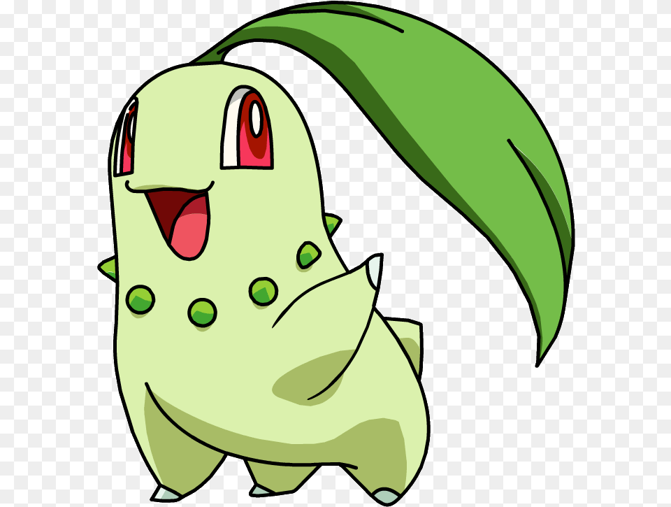 Pokemon Chikorita, Green, Person, Face, Head Free Png Download