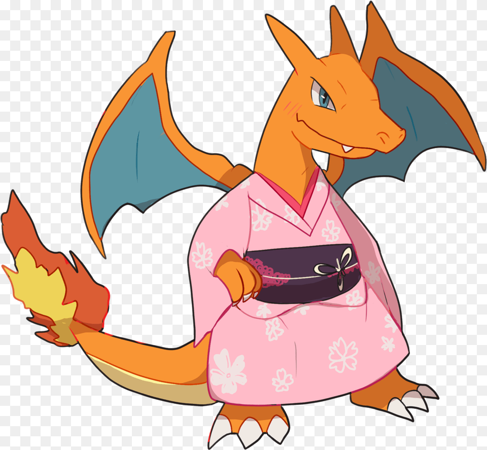 Pokemon Clipart Pokemon Charizard Charizard Kimono, Formal Wear, Gown, Clothing, Dress Free Transparent Png