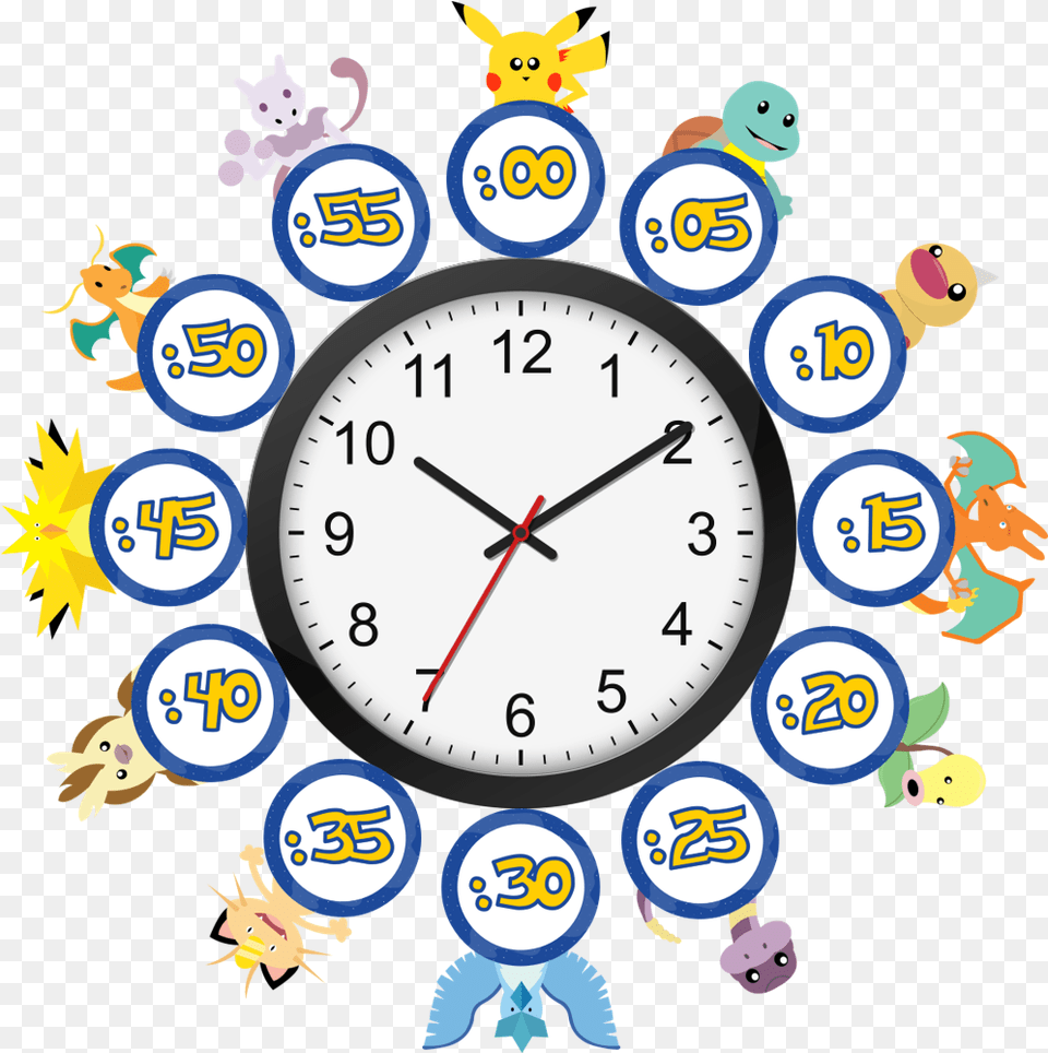Pokemon Clock Labels Classroom Themes Waffle House, Analog Clock, Baby, Person Png Image