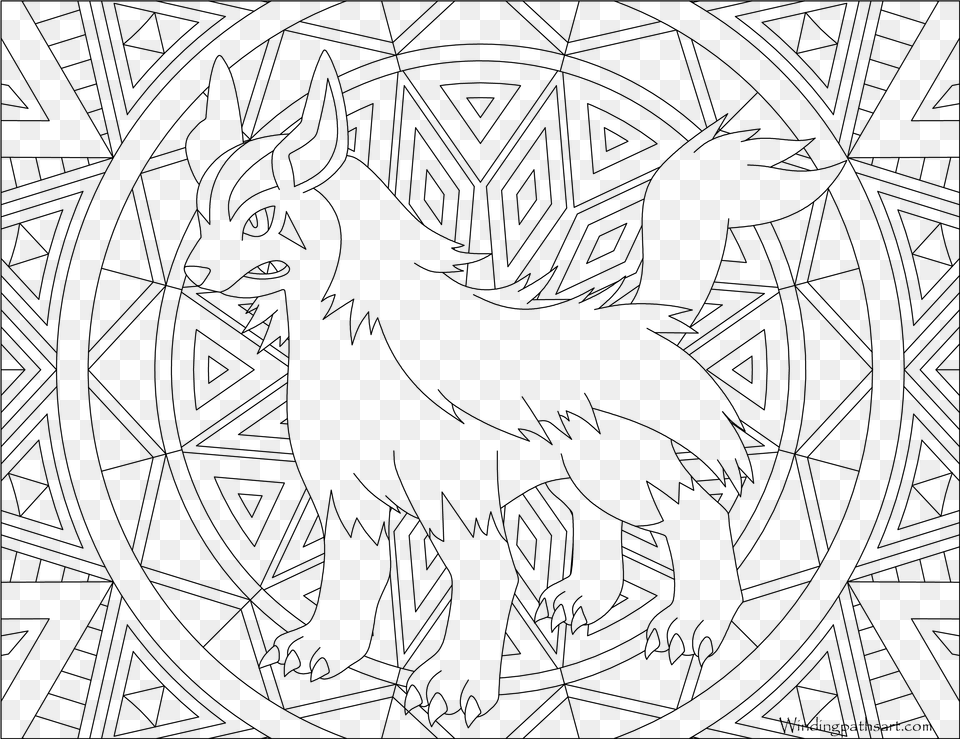 Pokemon Coloring, Gray Png