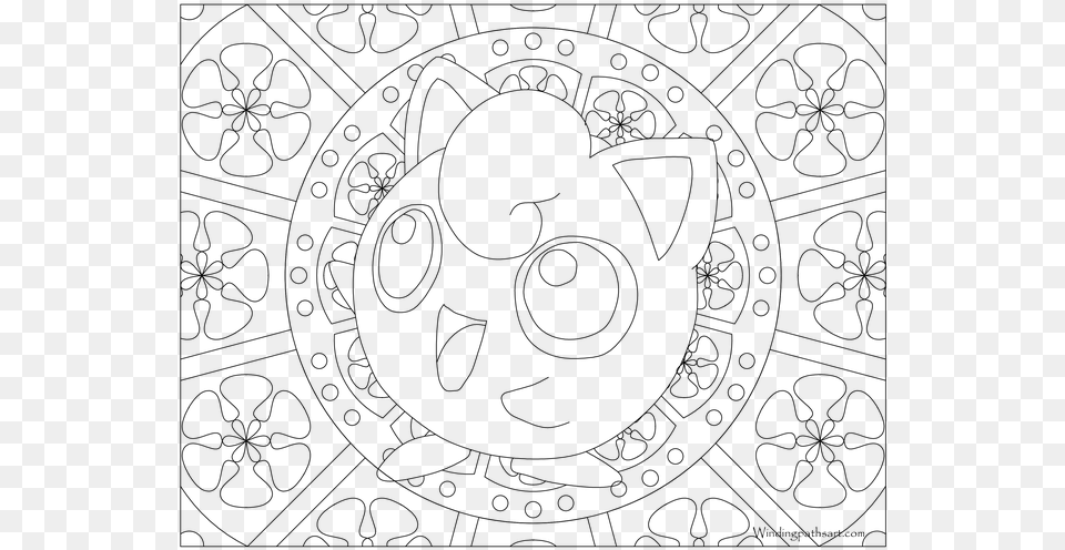 Pokemon Coloring Pages Adult, Gray Free Png