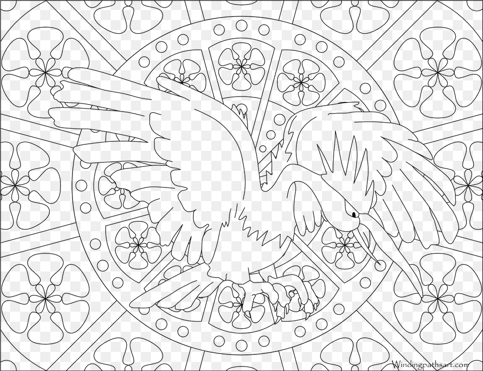 Pokemon Coloring Pages Clefairy Mandala, Gray Png Image