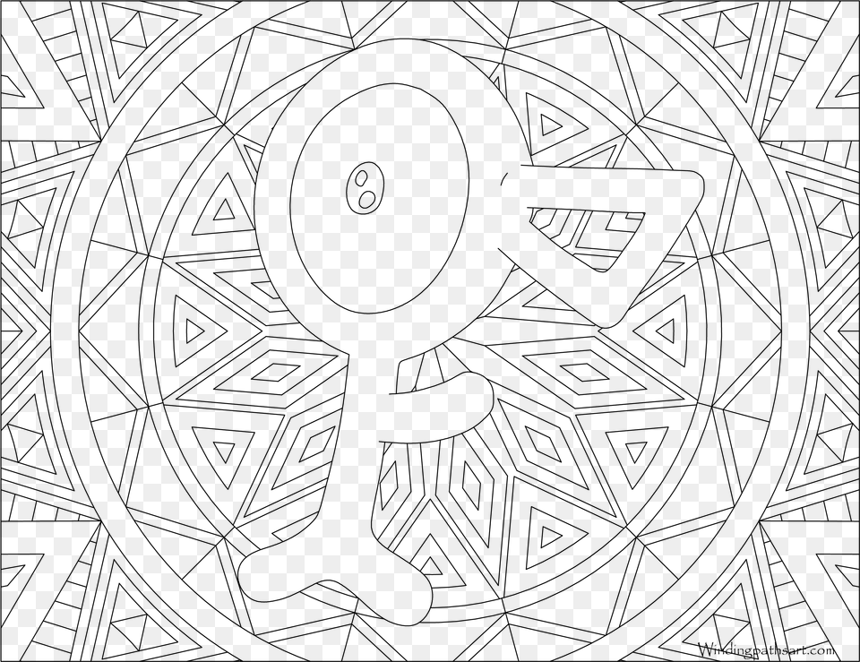 Pokemon Coloring Pages Hard, Gray Free Png