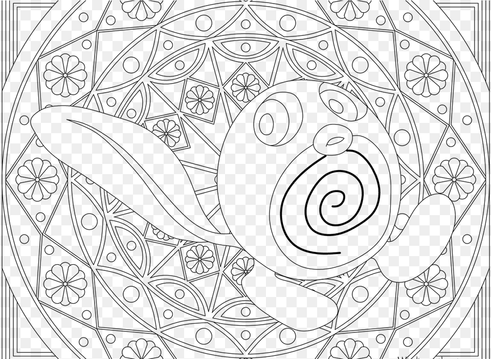 Pokemon Coloring Pages Patterns Mandalas De Pokemon Para Colorear, Gray Png Image