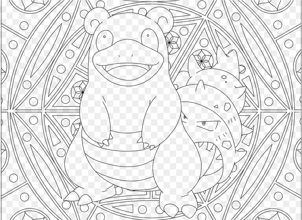 Pokemon Colouring Pages Adult Download, Gray Free Transparent Png