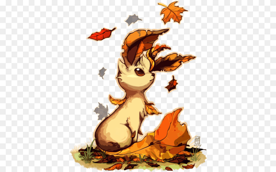 Pokemon Cute Leafeon, Leaf, Plant, Baby, Person Free Png Download