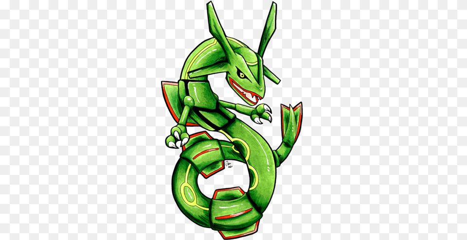 Pokemon Deck Ideas Variequaza Rayquaza Art, Green, Ammunition, Grenade, Weapon Png Image