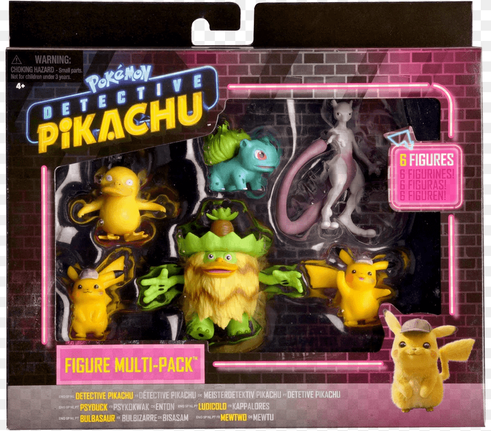 Pokemon Detective Pikachu 6 Figure Pokmon Detective Pikachu Toys, Toy, Person Free Transparent Png