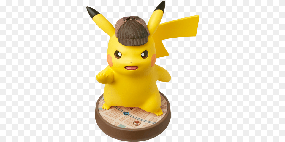 Pokemon Detective Pikachu Amiibo Detective Pikachu, Figurine Png Image