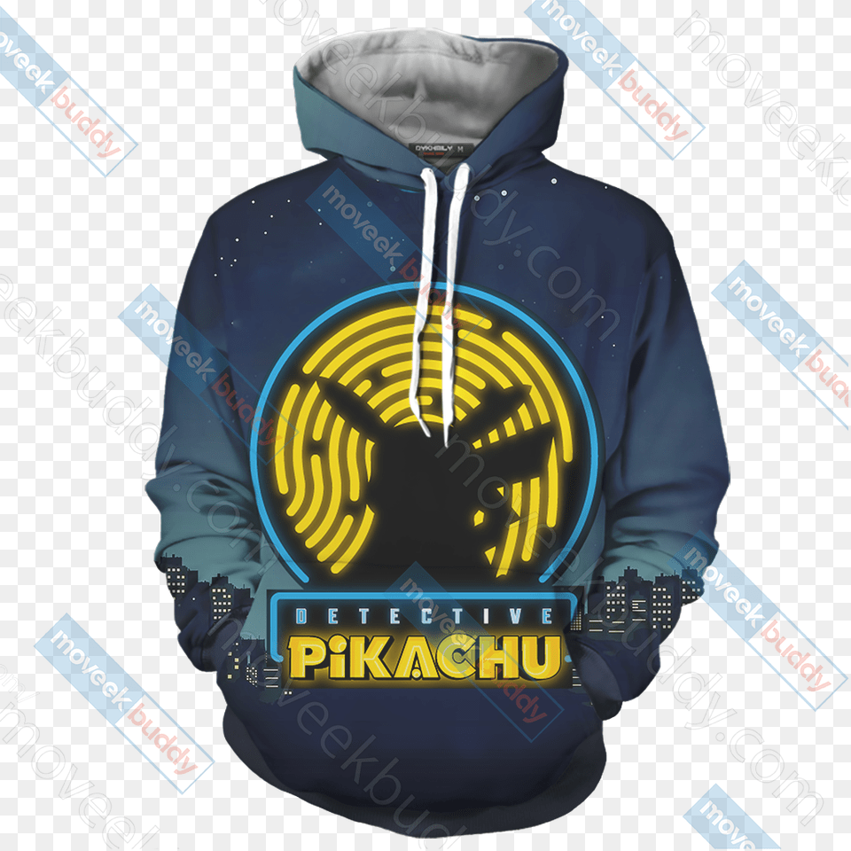 Pokemon Detective Pikachu Unisex 3d Hoodie Yugioh Hoodie 3d, Clothing, Knitwear, Sweater, Sweatshirt Free Transparent Png