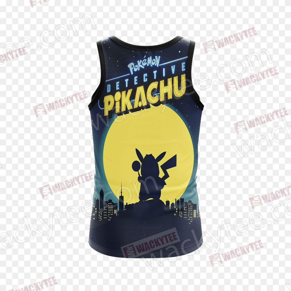 Pokemon Detective Pikachu Unisex 3d Tank Top Active Tank, Clothing, Vest, Can, Tin Png