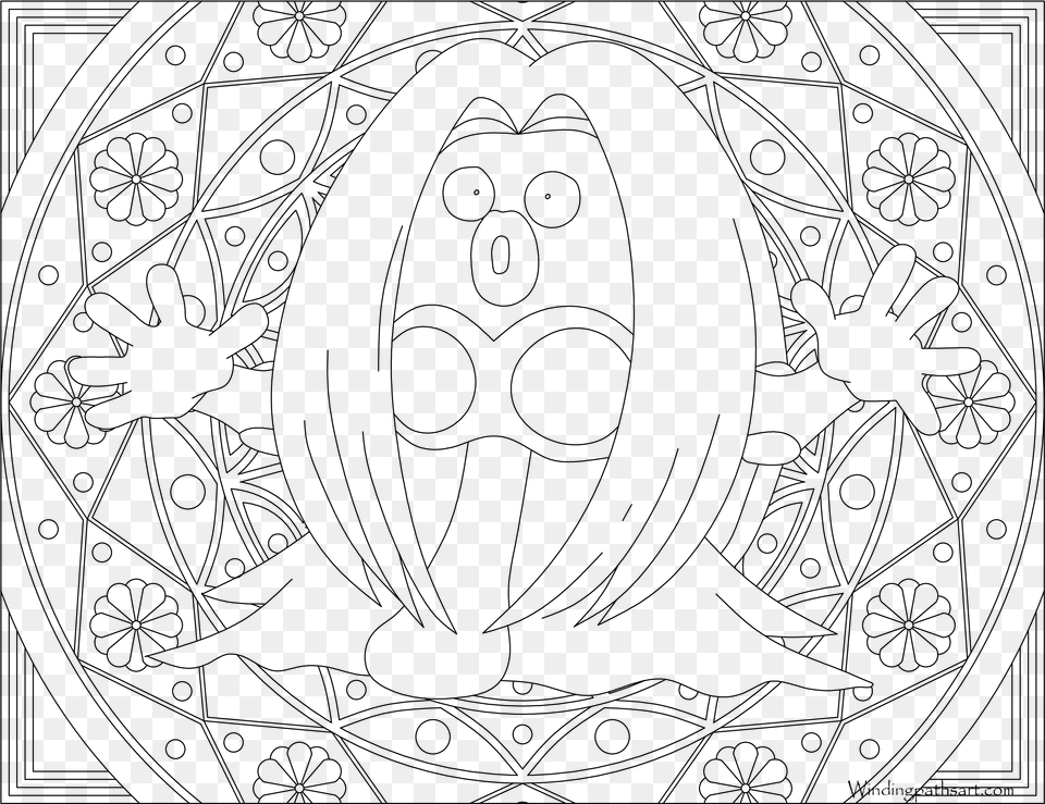 Pokemon Dragonair Coloring Page, Gray Png Image