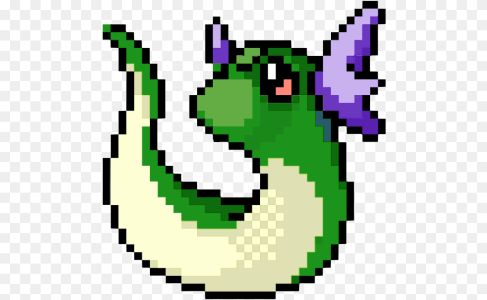 Pokemon Dratini Snakes Freetoedit Emoji Minecraft Pixel Art, Qr Code Free Png Download