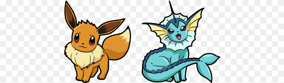 Pokemon Eevee And Vaporeon Cursor Pokemon Eevee Embroidery Design, Face, Head, Person, Baby Free Png