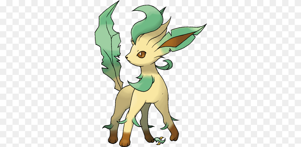 Pokemon Eevee Teams Cool Leafeon And The Black Knight, Baby, Person, Cartoon Free Png Download