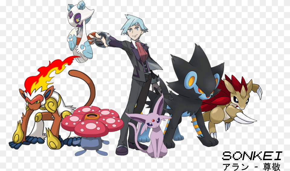 Pokemon Espeon And Luxray Hd Uokplrs Steven Stone Pokemons, Publication, Book, Comics, Adult Png