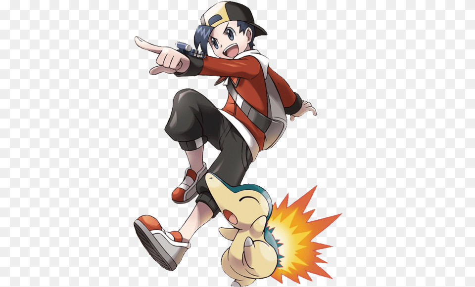 Pokemon Ethan And Cyndaquil, Book, Comics, Publication, Person Png Image