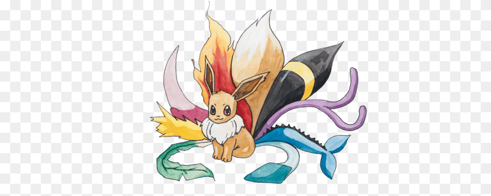 Pokemon Fan Art Jolteon Flareon Vaporeon Umbreon Leafeon Nine Tailed Eevee, Animal, Fish, Sea Life, Shark Free Transparent Png