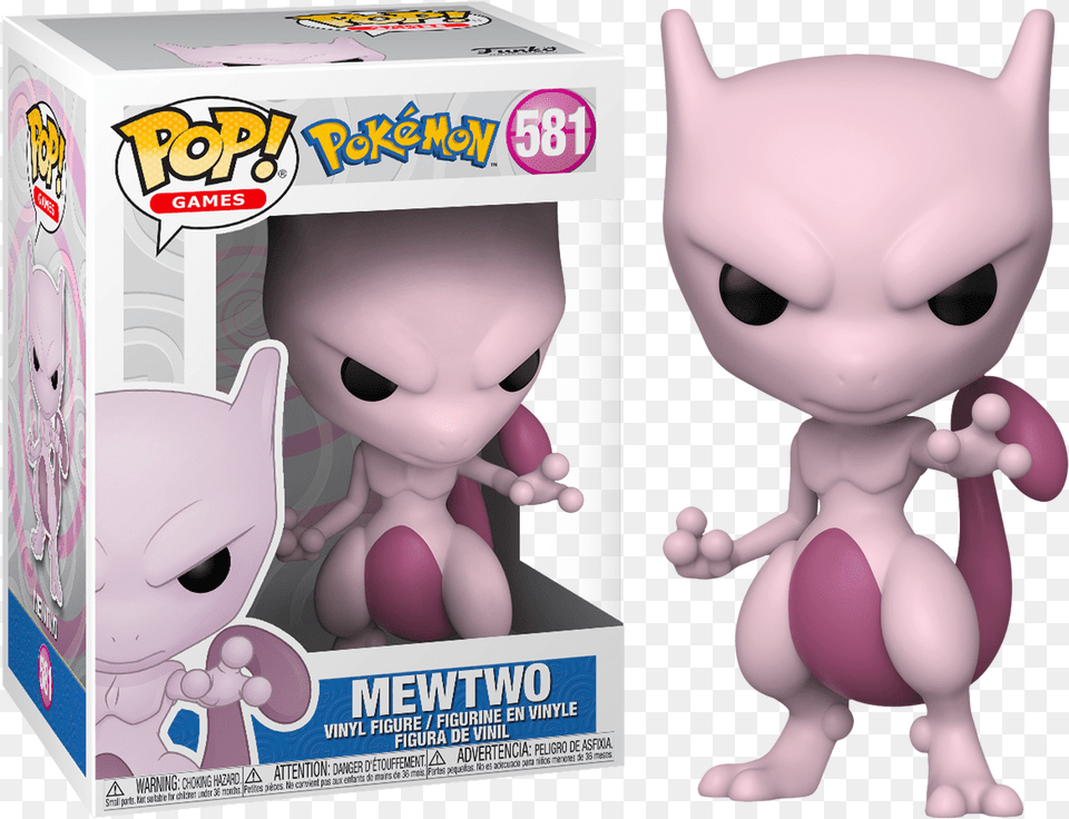 Pokemon Funko Pop Mewtwo, Doll, Toy, Face, Head Free Png