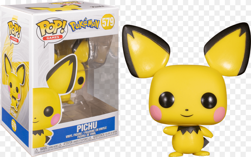 Pokemon Funko Pop Pichu Flocked, Toy Free Transparent Png