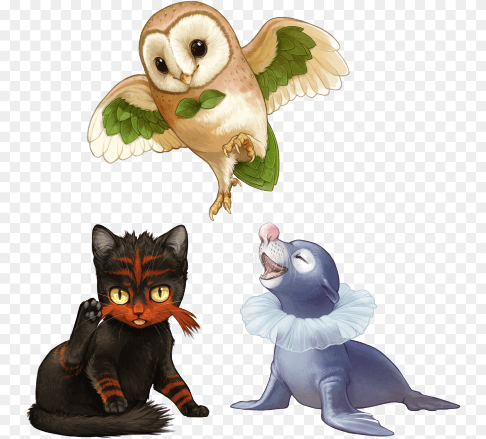 Pokemon Gen 7 Fanart, Animal, Bird, Cat, Mammal Png