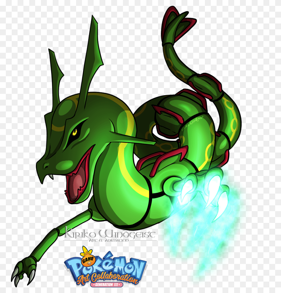 Pokemon Generation Iii Art Tribute Rayquaza, Graphics, Dragon, Dynamite, Weapon Free Png Download