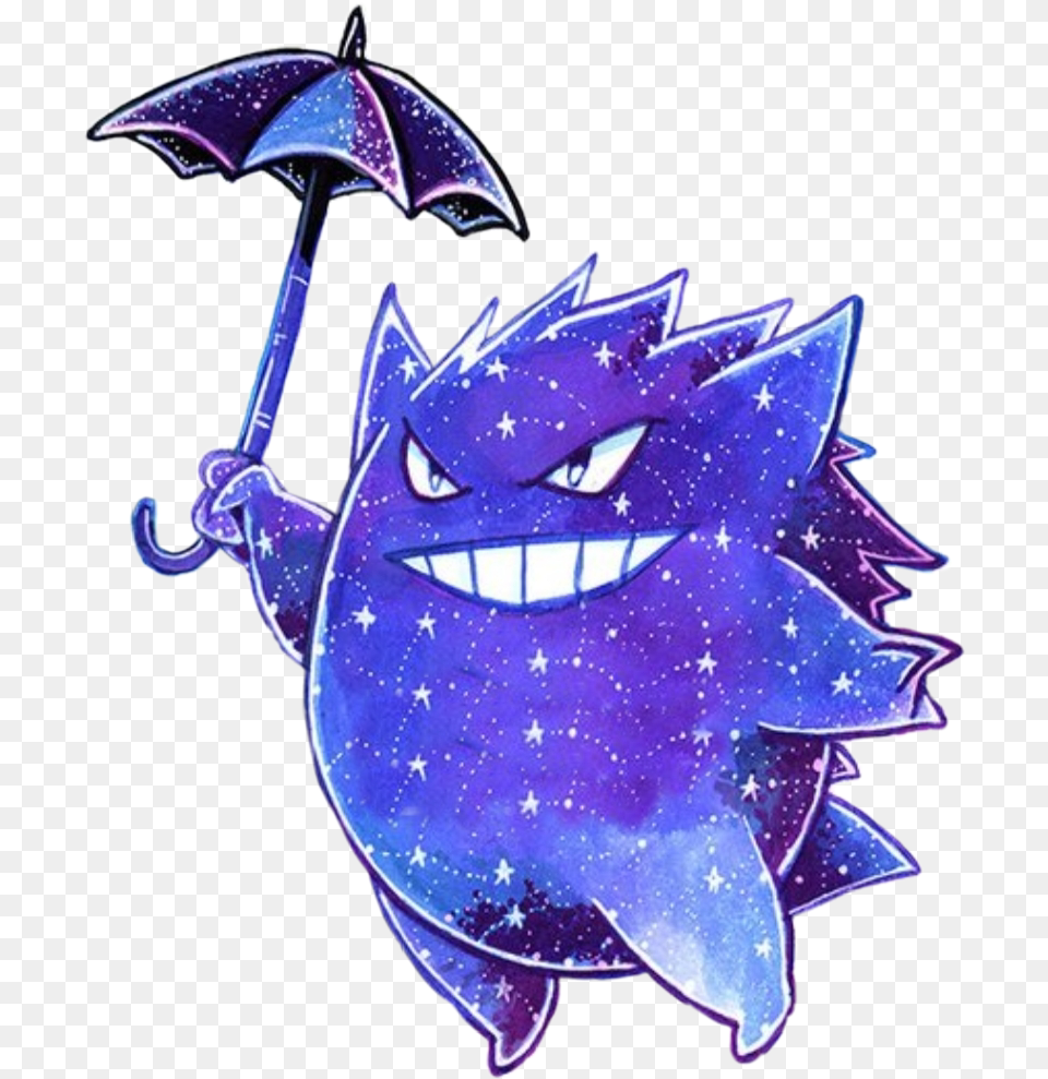 Pokemon Gengar Cartoon, Purple, Art Free Transparent Png