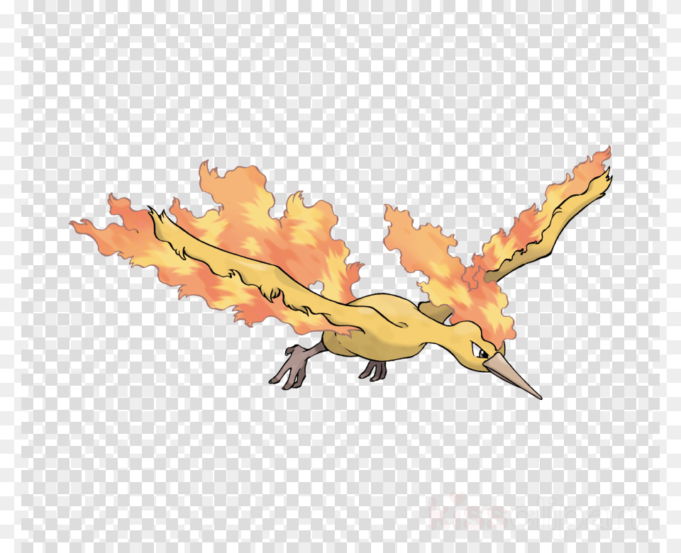 Pokemon Go Fire Clipart Moltres Articuno Zapdos, Flame, Animal, Dinosaur, Light Free Transparent Png