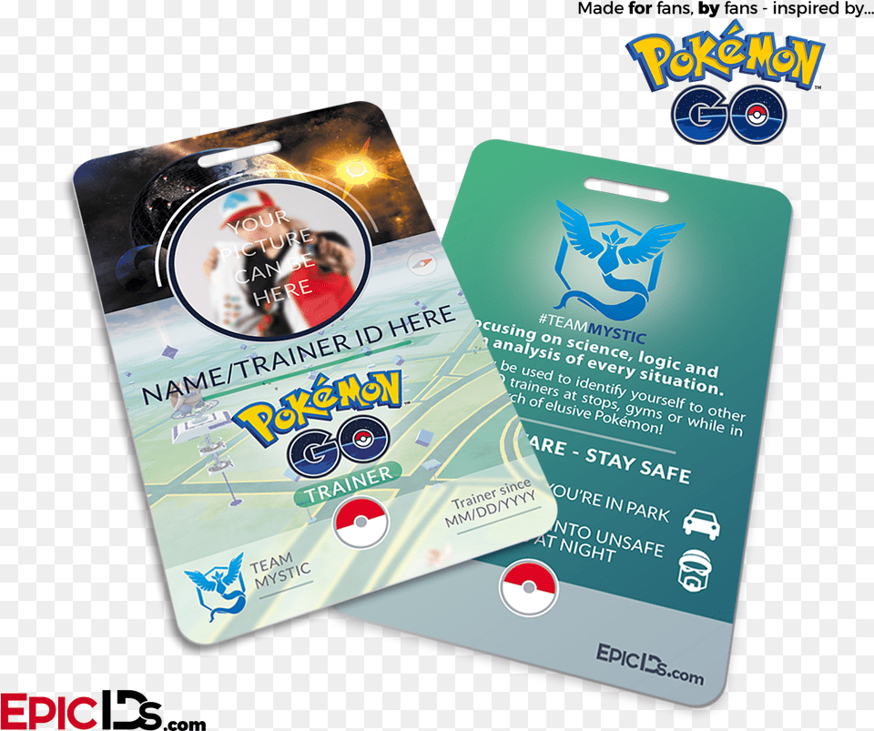 Pokemon Go Inspired Team Mystic Valor Or Instinct Pokemon Tcg Player Id Card, Electronics, Mobile Phone, Phone, Text Png