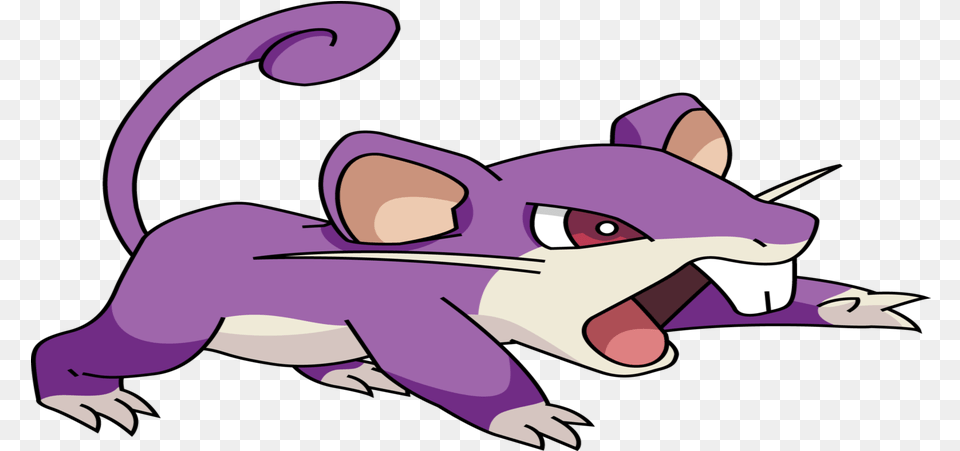 Pokemon Go Rattata Rattata Purple, Animal, Cartoon, Fish Free Transparent Png