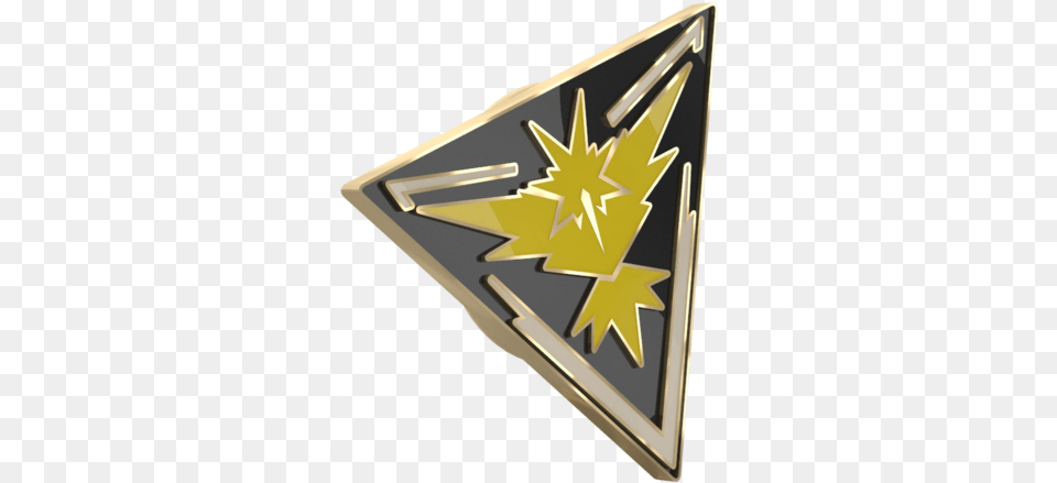 Pokemon Go Team Instinct Lapel Pin Pokemon Go Team Emblem, Symbol, Weapon, Arrow, Arrowhead Free Png Download