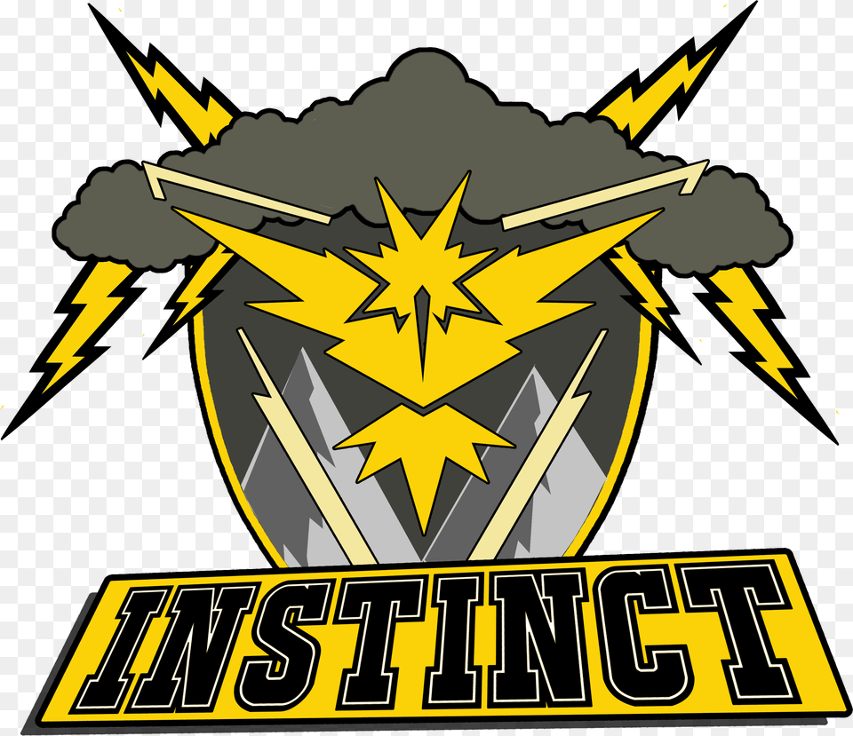Pokemon Go Team Instinct Transparent Logo, Symbol, Dynamite, Weapon, Emblem Png Image
