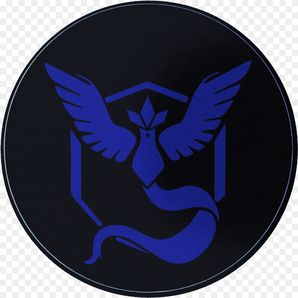 Pokemon Go Team Mystic Black Background Emblem, Symbol, Logo Free Transparent Png